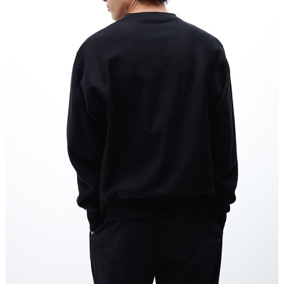 Champion Reverse Weave Crew Neck Sweatshirt Black - Picture 10 of 14